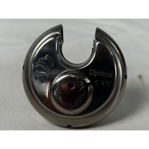 Chateau C 970 Padlock Stainless Steel Heavy Duty 1 - Key Round Disc Lock